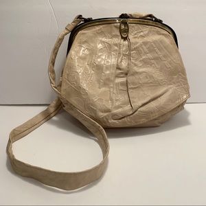 Meyers Vintage Tan Patent Leather Shoulder Bag